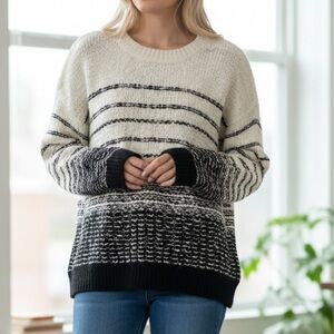 Vince Monochrome Striped Sweater